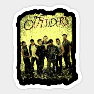 Greasers Unite Embrace the Rebel Spirit and Fight for Survival of Outsiders' Characters Sticker